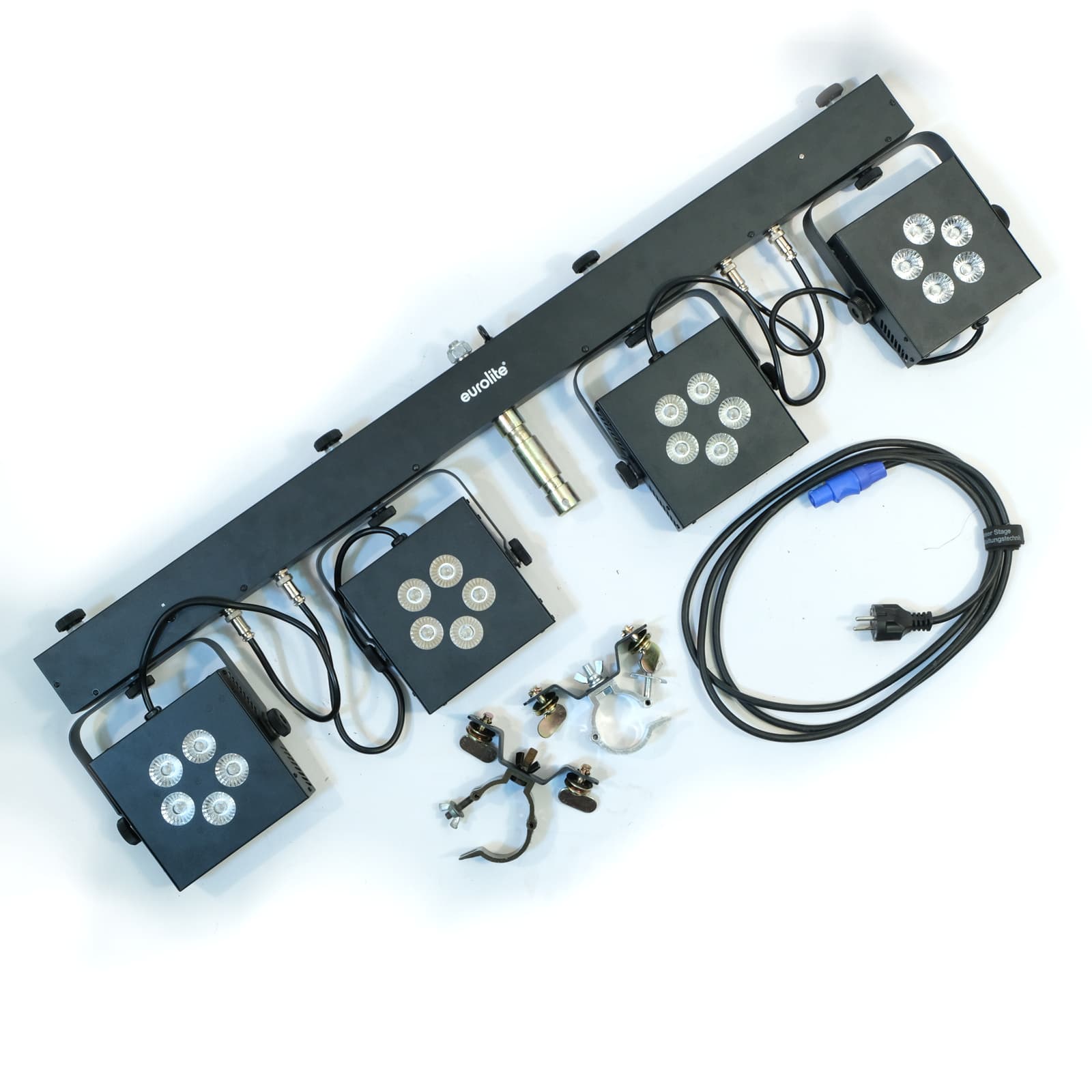 DMX-Lichtanlage mit vier superflachen LED-Spots